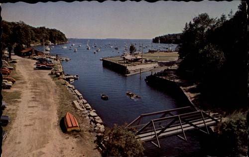 Maine rockport harbor - maine, aerial